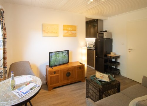 Blick auf Fernseher